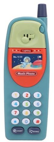Baby-Spielzeugtelefon, Simulation Baby-Handy, Baby-Lern-Bildungsspielzeug, Kunststoff-Spielzeug-Handy für die Frühe Bildung (hellblau)