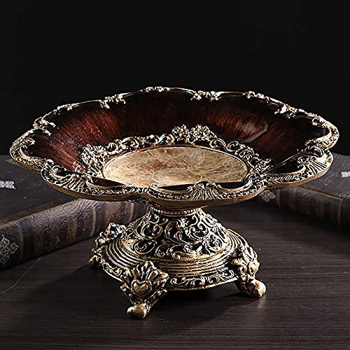 GTATBTG Frutero de resina tallada a mano, estilo rústico, rectangular, 32,5 x 32,5 cm, duradero, para decoración de pan, aperitivos, centro de mesa