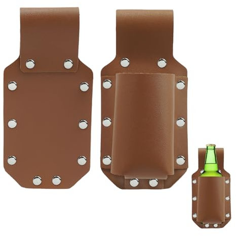 KOZOY Cinturón de cerveza, soporte para cerveza, funda para hombre, piel, soporte para botellas, cinturón, soporte para botellas de cerveza, mochilas de cerveza, soporte para bebidas, cinturón para
