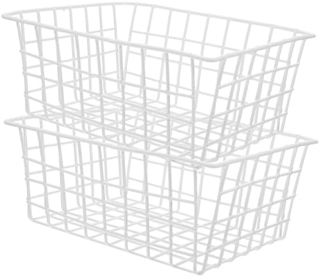 SOIMISS 2pièces Lot De Paniers Fil Métallique Pour Réfrigérateur Conteneurs De Stockage Pour Fruits Et Légumes