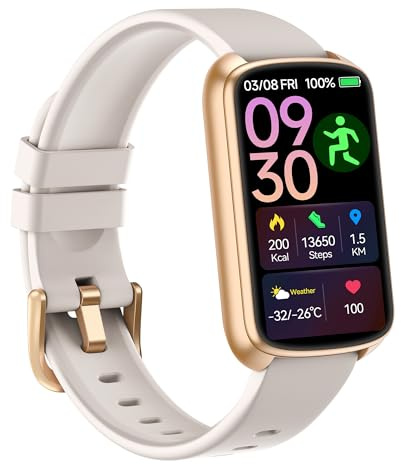 RLQA Fitness Tracker, 1.47 Smart Watch for Women Men old white