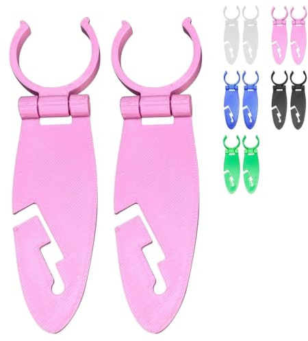 Paddelboard Flossen Clips 2 Stück, Sup Board Zubehör Verstellbare Klemmhalterung, Paddel Zubehör Ersatz für Paddelboard Finnen, Wasserzubehör Board Clips für Unisex Jugendliche Sportler (Rosa)