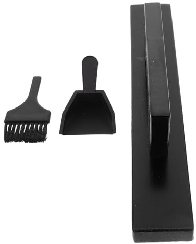 Yardwe Kit de Nettoyage Portable pour Table de Shuffleboard Balayette et Pelle en Bois Solide, Matériau Plastique Solide pour Entretien Extérieur et Terrain de Shuffleboard