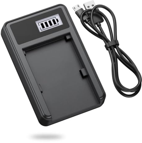 Battery Charger for Nikon D50, D70, D70s, D80, D90, D100, D200, D300, D300S, D700 DSLR Camera - Smart LCD Display For Accurate Battery Charge Status - For EN-EL3, EN-EL3a and EN-EL3e Battery
