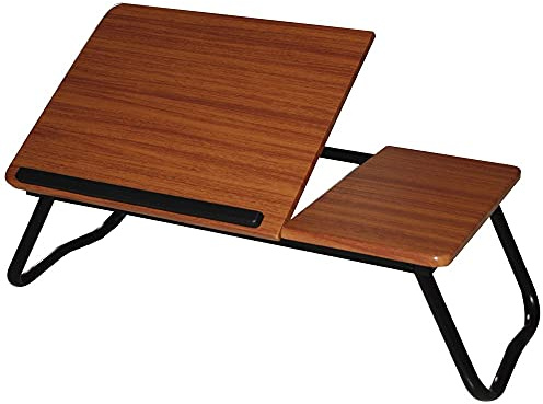 Queraltó Table d'appoint Multifonction Basse Couleur Noyer Double Plateau