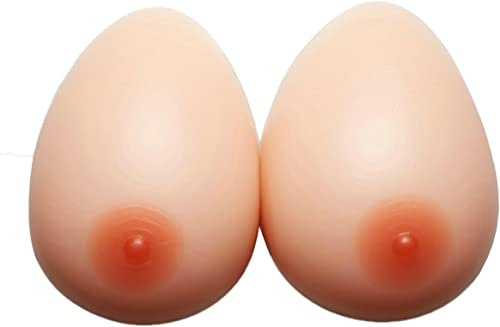ZCOINS Faux Seins en Silicone Réaliste, Forme Goutte, Prothèses Mammaires Non-Adhésives pour Une Poitrine Naturelle et Confortable avec Soutien-Gorge à Poches, Skin-2XL (1200 g par Paire)