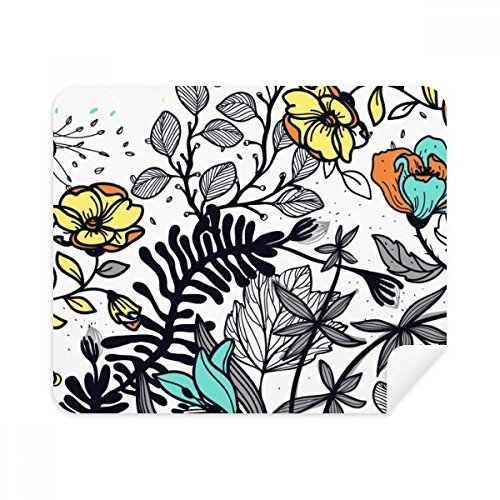 DIYthinker Moderne Kunst Camellia Blumen Pflanzen Zeichnung Telefon Bildschirmreiniger Gläser Reinigungstuch 2Pcs Suede Fabric