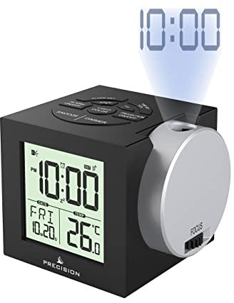 Precision AP057 Alarm Clock, Black, One Size