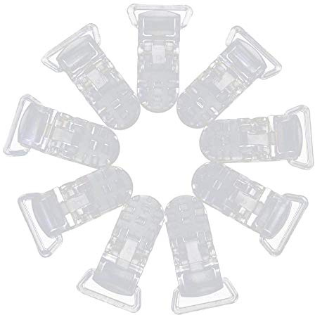 Aeromdale Harz Schnuller Halter Abzeichen Dummy Clips Bastelbedarf 39 x 16 mm 10 Stück Baby Dummy Schnuller Schnuller Clip Halter T-förmigen Kunststoff Abzeichen Clips