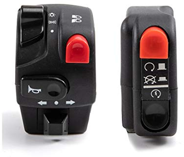 7/8 22mm Motorradschalter Motorrad Hupenknopf Blinker Nebelscheinwerfer Licht Start Lenker Elektrischer Regler Schalter