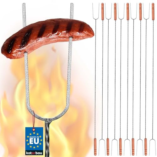KOTARBAU® Set di 10 spiedi per barbecue, 120 cm, per grigliare