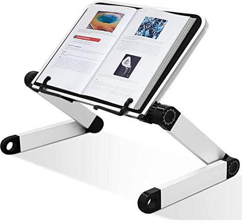 Buchständer Einstellbarer Größer Ergonomischer,Buchhalter mit Büroklammern für Lehrbücher Musikbücher Tablet Notebook,Kochbuchhalter,Book Stand