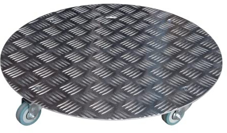 Louis Moulin Pflanzenroller aus Aluminium, rund, 40 cm