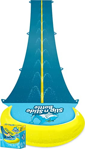 VentriBattle® Oficial | Estera de tobogán de doble pista | Manguera de agua conectable | 10 metros | Slip'n Slide | Juego de agua al aire libre | + Grueso | + Rígido | + Rápido