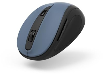 Hama ergonomische Funkmaus kabellos (6 Tasten, 2,4GHz, 800/1200/1600dpi, optische Maus kabellos, Wireless, Maus ergonomisch, Computermaus, für Laptop/PC/Notebook, Rechtshänder, USB-Empfänger) Denim