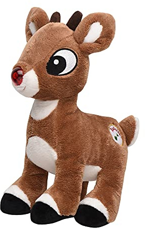 Baby Starters Musical Light Up Plush Christmas Toy, Rudolph, The Red Nosed Reindeer with Sound and Light (10 inch)