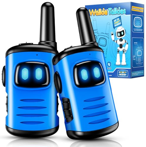 Adeokay Walkie Talkie Kinder, Spielzeug ab 3 4 5 6 7 8 Jahre Jungen Geschenk Junge 3-10 Jahre Outdoor Spielzeug Junge 3-10 Jahre Geschenkideen Walky Talky Spiele ab 3-10 Jahren Kinderspielzeug, Blau