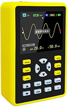 IGASHI Multimètre numérique Intelligent Rechargeable ADS5012h Kit de Mini oscilloscope Portable numérique Portable avec Bande passante de 100 MHz et taux d'échantillonnage de 500 MS/s