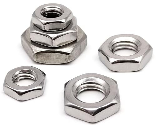 5/10/50 Stück M3 M4 M5 M6 M8 M10 M12 M16 GB6172 316 A4-70 Edelstahl Sechskant Sechskant Wafer Dünne Mutter Kontermutter (Size : M16 5pcs)