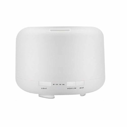 SENRISE Aromatherapy Essential Oil Diffuser, 500ML Ultrasonic Air Scented Aroma Diffuser Humidifier, Essential Oil Diffuser for Bedroom, Yoga, SPA - Colorful Light/UK Plug