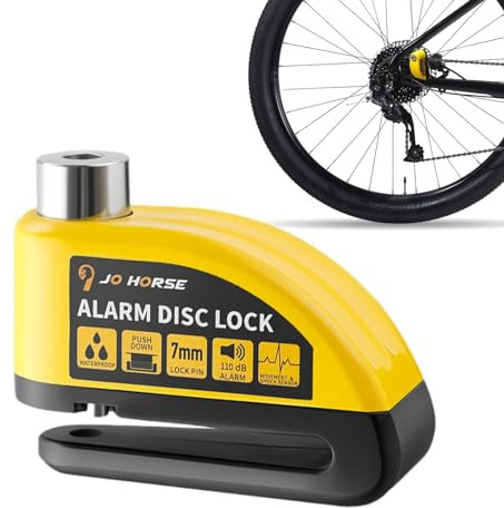 COMFOLIVING Blocco del disco per motociclo, blocco del freno a disco - Allarme moto con blocco del disco della ruota di sicurezza antifurto | Blocco del disco di prevenzione del furto,