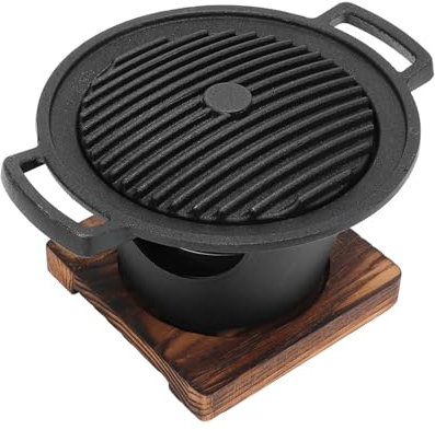 JTLB Korean BBQ Grill Mini Smokeless Barbecue Grill Portable Non Stick BBQ Pan Indoor Outdoor Tabletop Grill for Home Camping Picnic