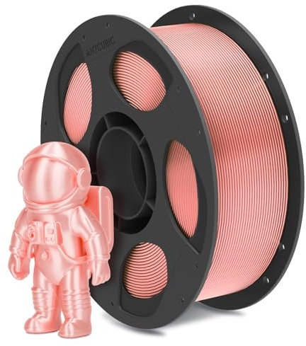 ANYCUBIC Silk PLA Filament, Seide Filament 1,75mm, Kontrollierbarer Glanz 3D Drucker Filament, Seidentexturen Prächtige Farbe 1KG Silk Rosa