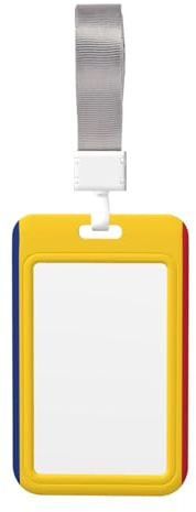 Flag of Romania Card Badge Holder. Durable Abs Material, Clear Id Display, Suitable for Office, Event, Meeting, Easy Identification.