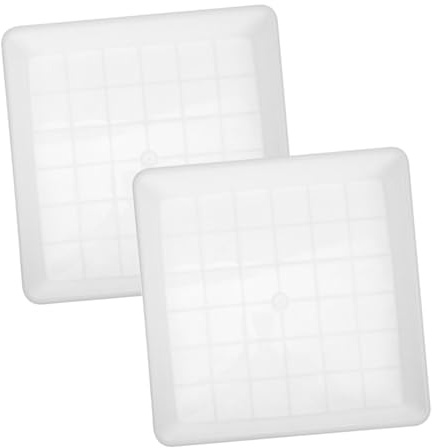 GARIOUANS Sottovaso di Plastica per Piante 2 Pezzi, Vassoio per Acqua Bonsai e Piante Grasse, Grande 25 Cm Resistente alle Intemperie, Adatto per Vasi da Esterno e Balcone