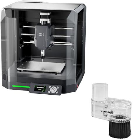 Genmitsu Cubiko Fresadora CNC+ Limpiador de cubierta de ABS, medición inteligente de tarjetas de altura para fresar placas de circuito, adecuado para metal blando, madera