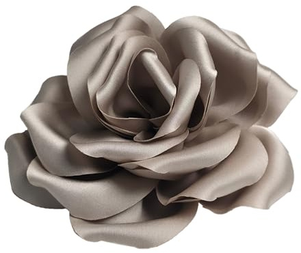 Baesics Blumen Brosche Rose Damen Giotto - Ansteckblume Stoff Anstecknadel | Aus Satin in Seiden-Optik, weich und federleicht, im Vintage Stil. Für Kleid, Mantel, Haar, Hochzeit und als Geschenk