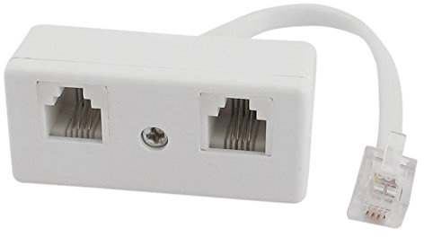 Remingtape 6P4C RJ11- till dubbla uttag adapter för telefonlinjedelare