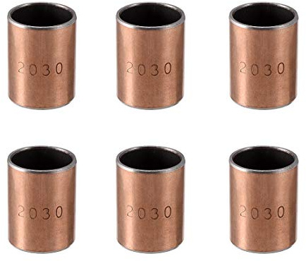 sourcing map Hülsenlager 20mm Bohrung x 23mm Außendurchmesser x 30mm Länge Gleitlager Gerollte ölfreie Buchsen 6 Stück