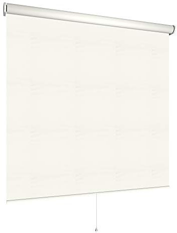 Verdunklungsrollo Springrollo Mittelzugrollo viele Farben und Größen Montage Metall Träger Fenster Rollo Vorhang lichtundurchlässig Raum verdunkelnd Hitzeschutz Sichtschutz (100 x 180 cm, Cream)