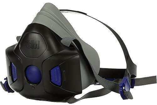 3M Respiratore a Semi-Maschera Riutilizzabile Secure Click HF-802, Taglia Media