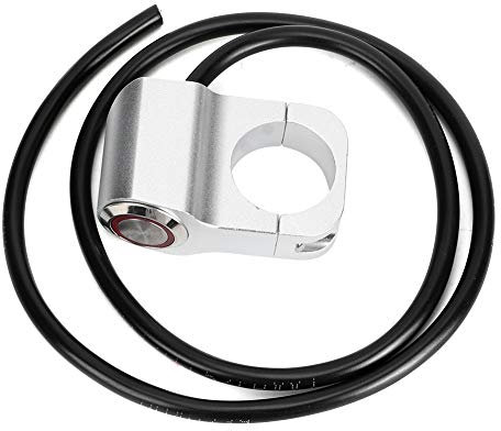 Qiilu Interrupteur de Phare Moto 25mm/0.98in étanche en Acier Projecteurs Guidon Interrupteur de Phare Moto Interrupteur à Bascule étanche pour Moto Vélo Argent ATV