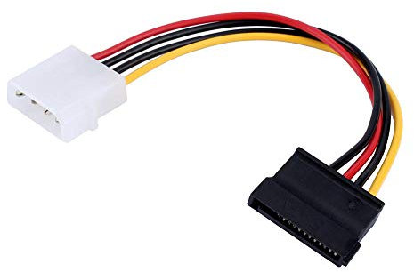 Tonysa 4 or 5-pin Cables 15-pin Connectors Serial ATA Power Line IDE/ATAPI to SATA Power Adapters Cord 4Pin Power Connector to SATA Female Power Connector