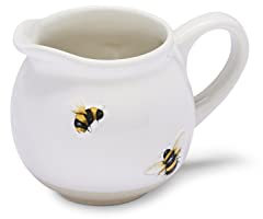 Cooksmart Pichet à lait conçu au Royaume-Uni | Pot à lait en céramique pour lait ou crème | Pichet à lait pour tous les types de cuisines - Bourdons