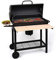OneConcept Beefbutler - Smoker, Holzkohlegrill, Gartengrill, Smokerhaube, Räuchern, Grillen direkt und indirekt, 3 verchromte Grillroste, Abnehmbarer Kohlebehälter, Trolley-Räder, graphitgrau