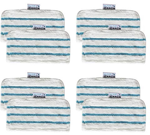 WingFly 8 Stück Waschbar Mikrofaser Pad Ersatztücher Dampfreiniger Bodentücher Dampfbesen Pad für Black & Decker FSM1610 FSM1630 FSMH13E5 FSMH1300 FSMH1321 FSMH13151