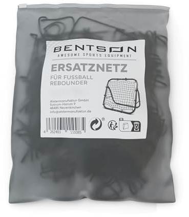 BENTSON Rebounder für Fußball Kinder und Profis I Inkl. Ersatznetz I Robuster Rahmen I Auch für Handball, Volleyball und Basketball I Rückprallwand Prellwand Fussball