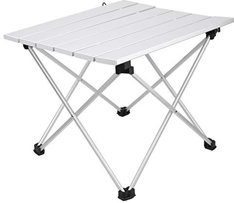 Tragbarer Camping Klapptisch, Klappbarer Campingtisch Leichter, 56,5×40,5×41cm, Klapptisch Gartentisch aus Aluminiumlegierung, Stabil, für Camping, Wandern, Picknick, Angeln und Gartenbarbecue