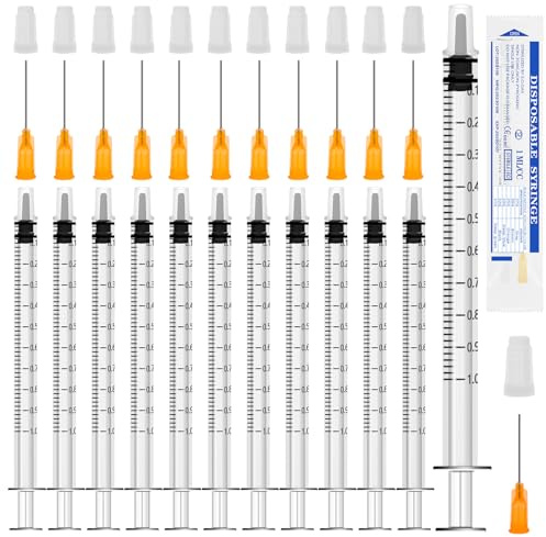 GOTRUST 12 Kleine Spritzen 1ml Kunststoffspritze, 1 ml Plastikspritze mit Stumpfe Spitze Nadel und Kappe, Fütterungsspritzen mit Messung Futterspritze Absaugspritze für Haustierfütterung, Experimente