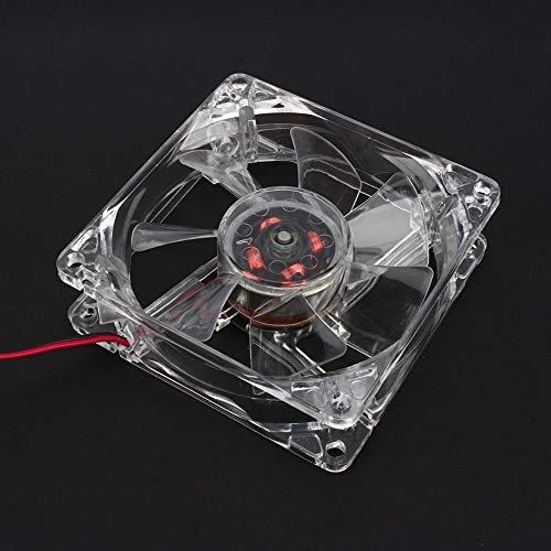 Ozgkee Ventilador con Caja de 80Mm, 4 Pines, CC, 12V, 80Mm, Luz Led Azul, CPU, Pc, Ventilador con Caja de Refrigeración para Ordenador