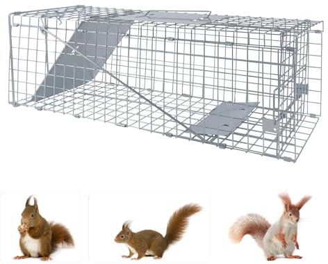 Langlebige, Rostbeständige, Verzinkte 24 Zoll Große Humane Mausefalle, Wiederverwendbare Ratten- Und Mäusefallen Für Draußen/Drinnen, Fangen Und Freilassen, Nicht Töten