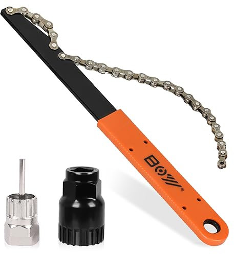 Llave de Cadena Bicicleta, Llave de Cadena para Bicicleta, Herramientas de Látigo de Cadena de Bicicleta, para Engranaje/Cadena Látigo con Casete, para Cadenas de 7-12 Velocidades