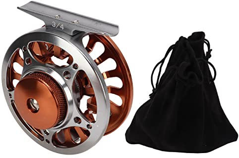 HERCHR Fliegenfischerrolle, Effizientes Bremsen, 3 Lager, 2 Farbanpassung, CNC-Verarbeitung, 3/4 Fliegenrollen-Ersatzzubehör Für Outdoor-Angeln