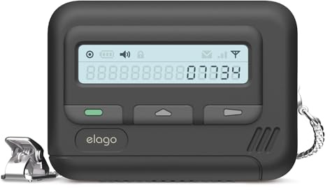 elago Pager-Hülle für AirPods Pro 2 | Armband im Lieferumfang enthalten, Schutzhülle im Retro-Design (Schwarz)