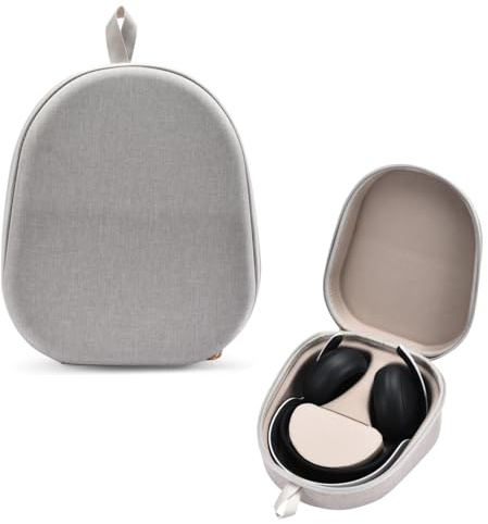 XBERSTAR Custodia protettiva per cuffie Sony Pulse Elite, wireless, Bluetooth, custodia da trasporto da viaggio con vano per cavi (grigio chiaro)