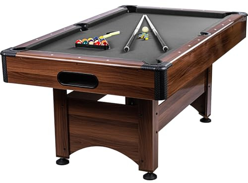 GAMES PLANET 6 ft Billardtisch Trendline“ + Zubehör, 9 Farbvarianten, 184 x 108 x 82 cm (LxBxH)